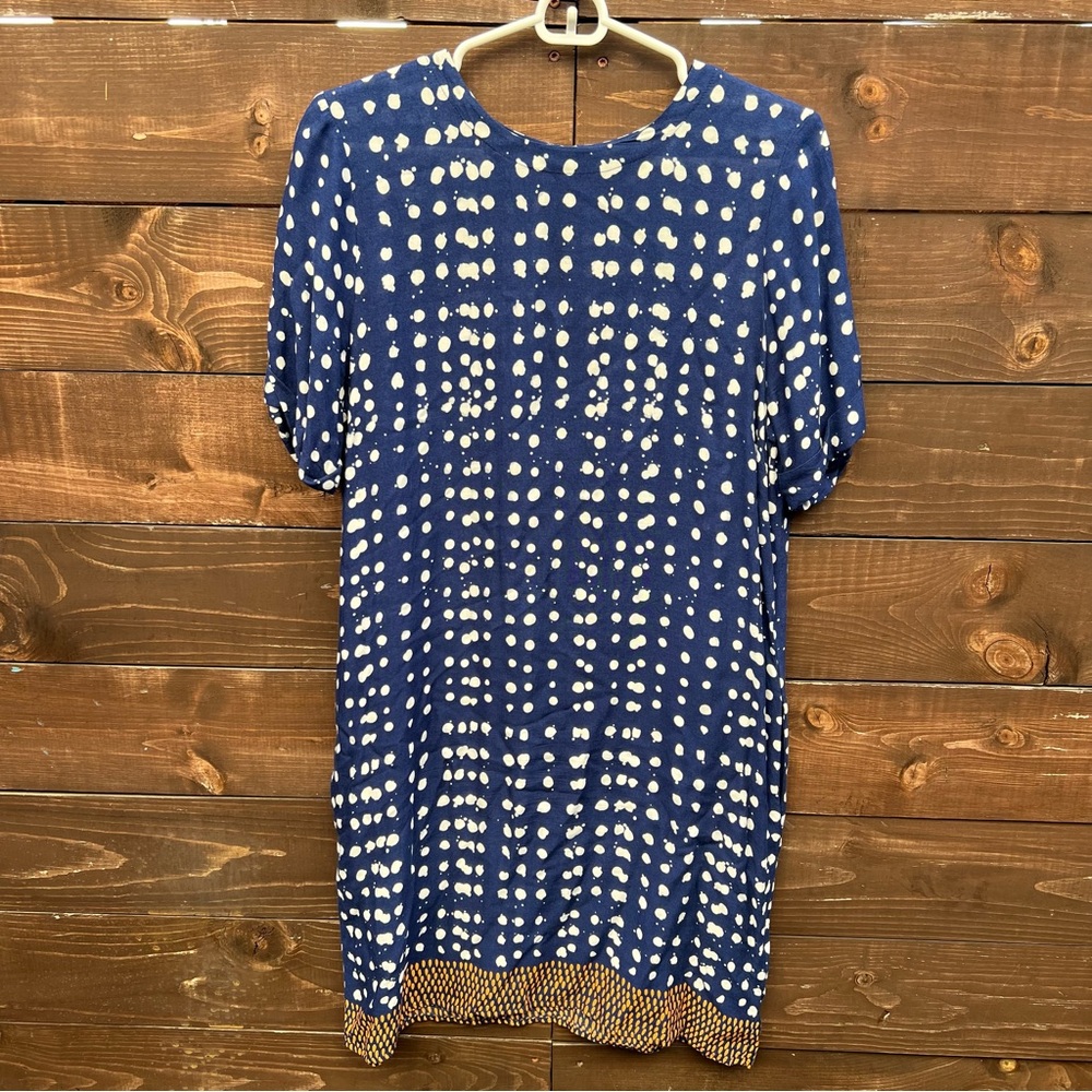 RODEBJER Blue Polka Dot Dress Size Small